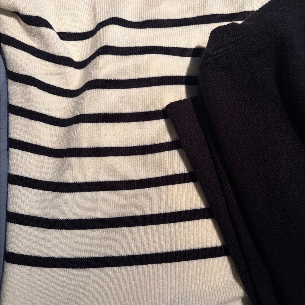 ETCYYNEW Cream Ribbed Sweater - Picture 2 of 3